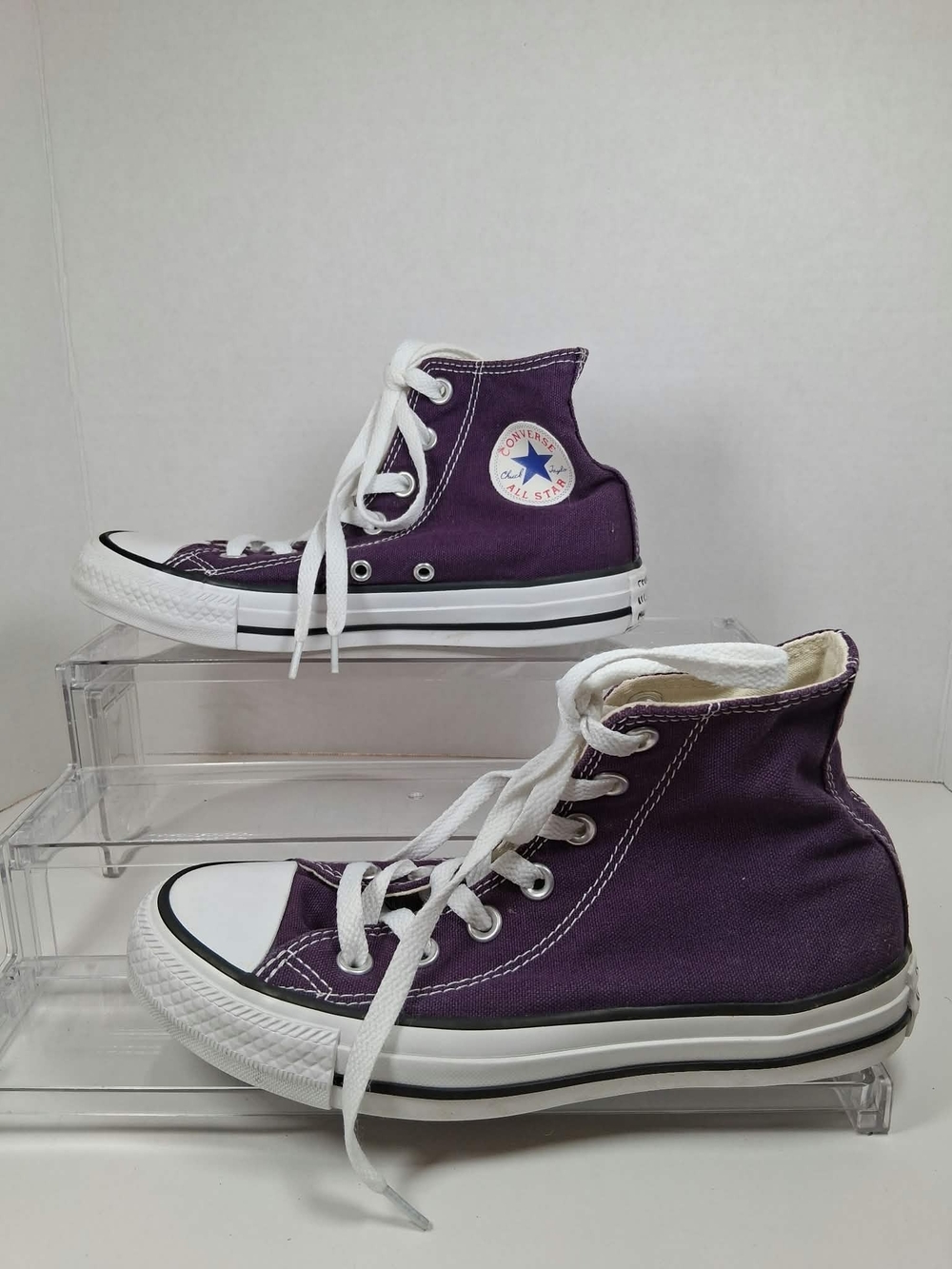 Converse Chuck Taylor All Star High Top Eggplant Purple Lace-Up M-4 Or W-6